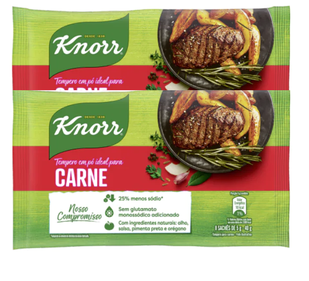 Tempero Knorr Ideal Para Carne 2 x 50g