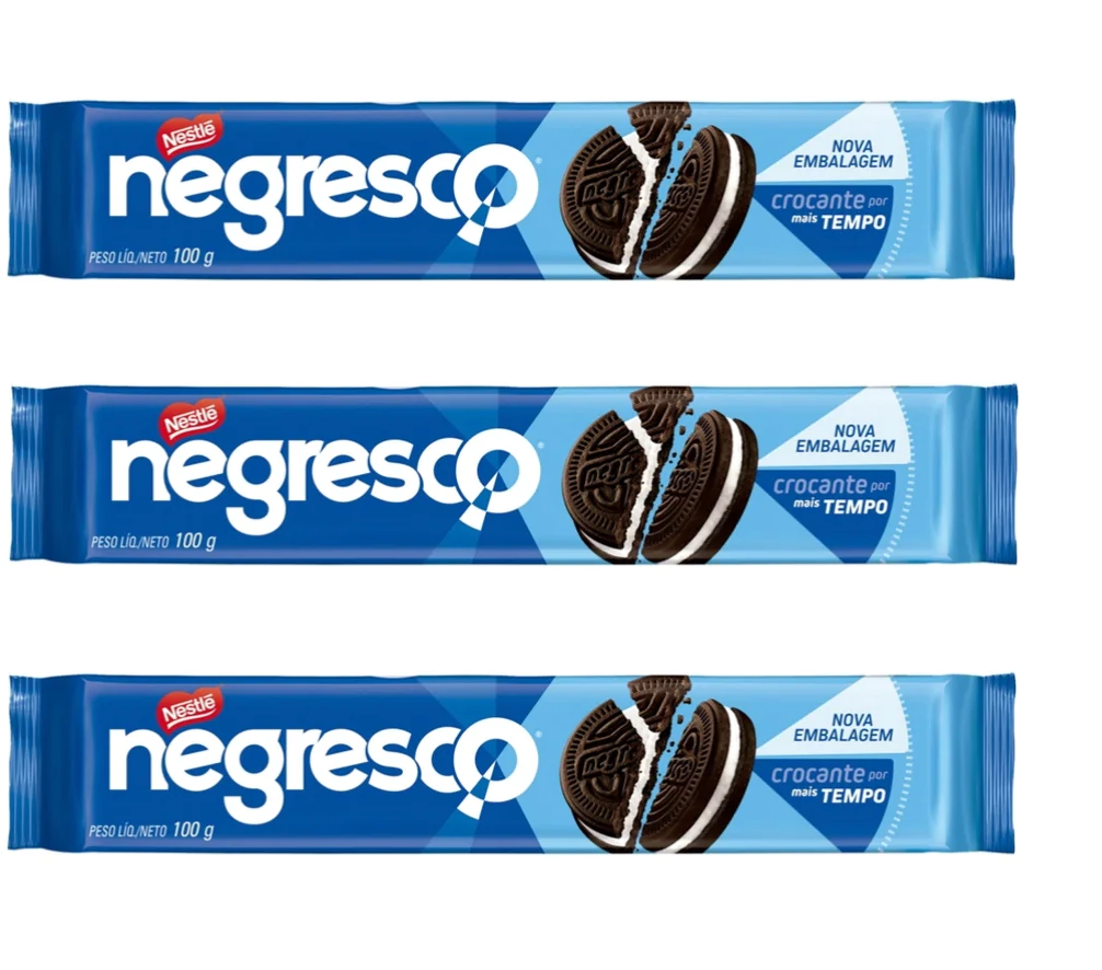 Biscoito Recheado Negresco Nestle 3 X 100g
