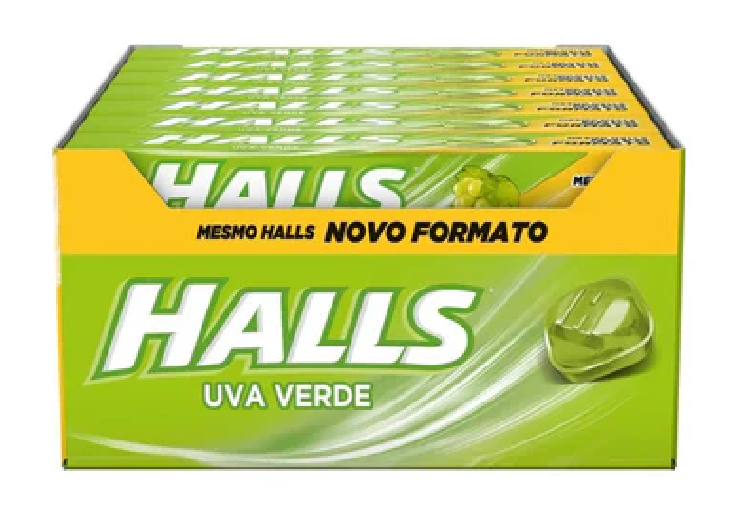 Drops Halls Uva Verde Caixa 21 x 28g