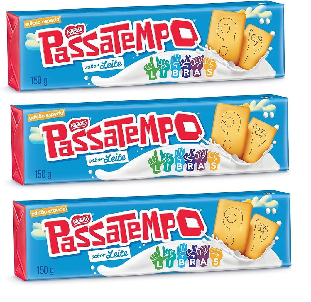 Biscoito PASSATEMPO® Leite 3 x 150g