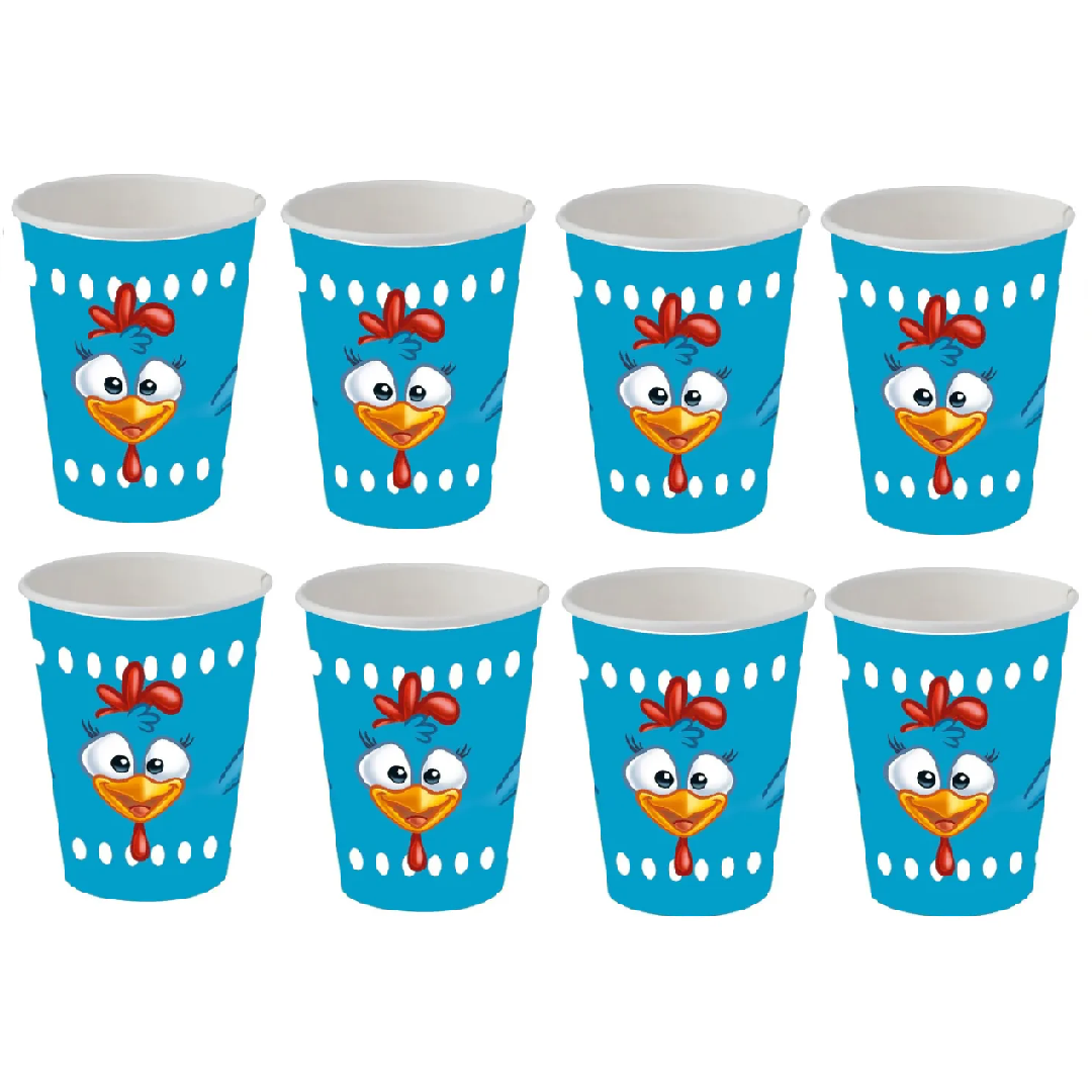 Copo Papel 200Ml Galinha Pintadinha  8 copos