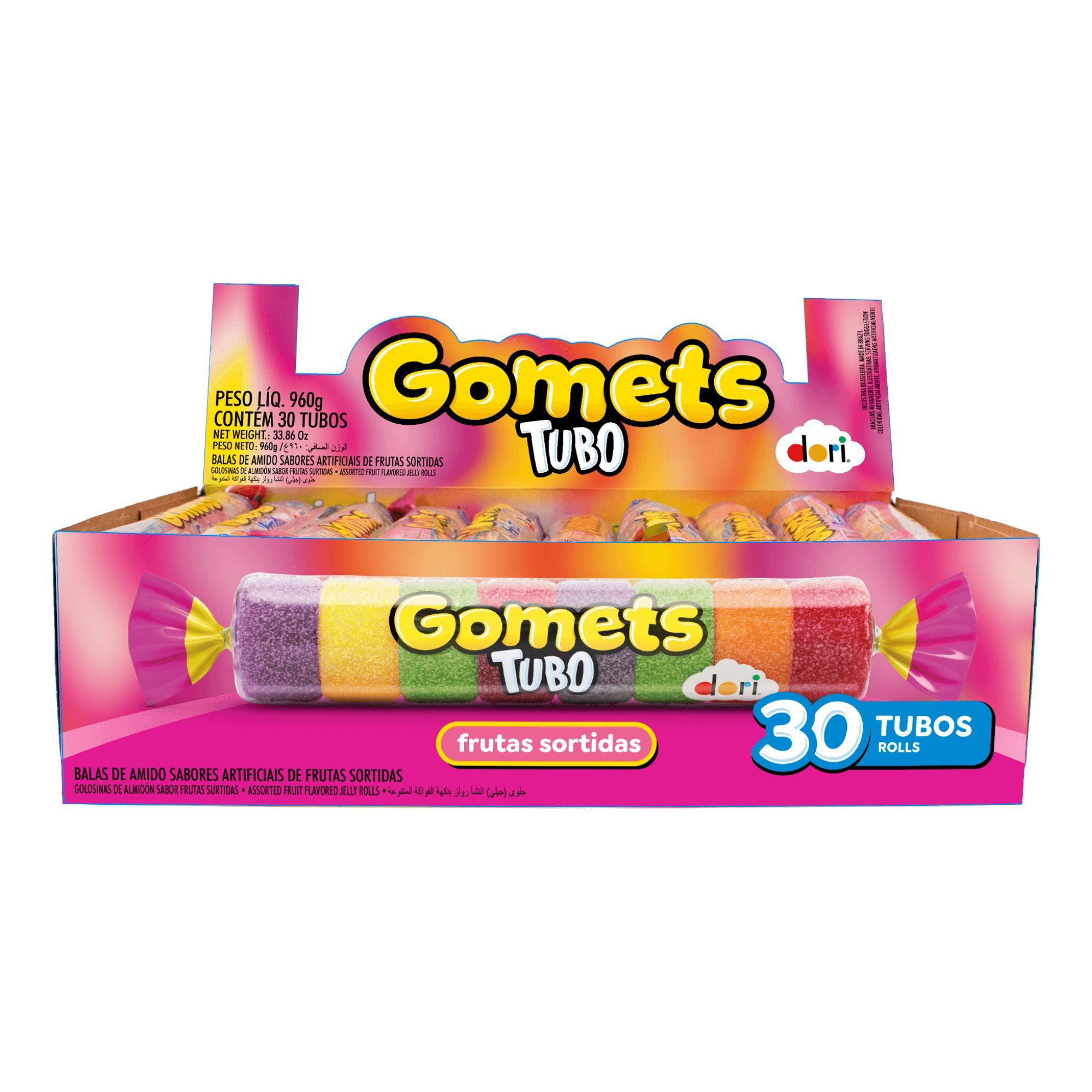 Gomets Frutas Sortidas Tubos Caixa 30x32g (960g)