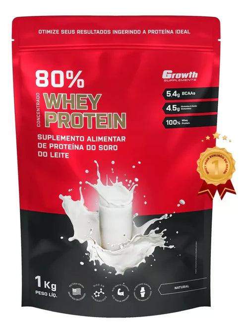 Growth Whey Protein Concentrado (1Kg) - Sabores: