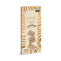 Haoma Barra de Chocolate Branco Caramelizado com Flor de Sal | Linha Stevia (75g)