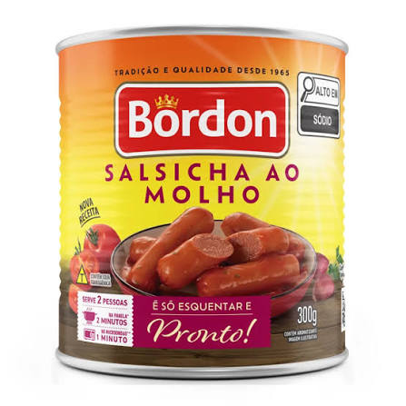 Salsicha Ao Molho Bordon Lata (300g)