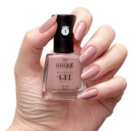 Risqué Esmalte Diamond Gel: Sal Rosa (9,5ml)