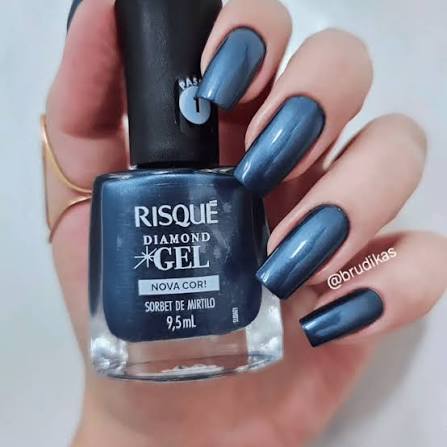 Risqué Esmalte Diamond Gel: Sorbet de Mirtilo Metálico (9,5ml)
