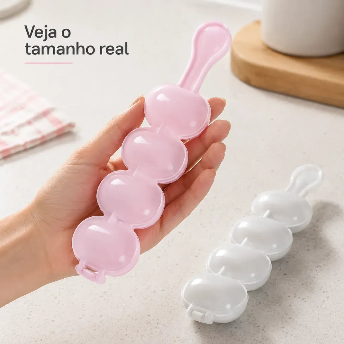 Kit 2 Boleadores Enrolador De Brigadeiro 4 Cavidade 15g