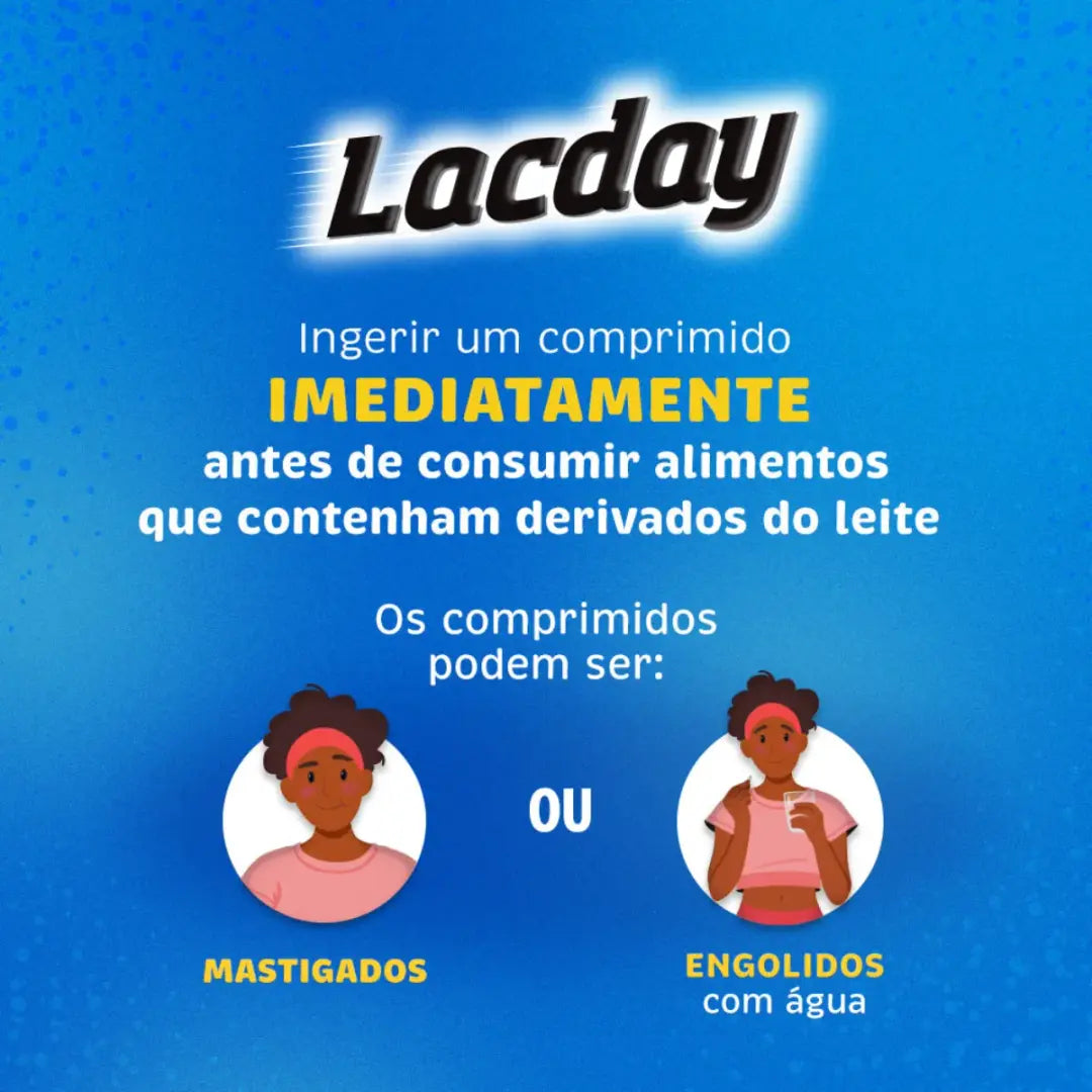 Lacday Enzima Digestiva Lactase  mastigáveis
