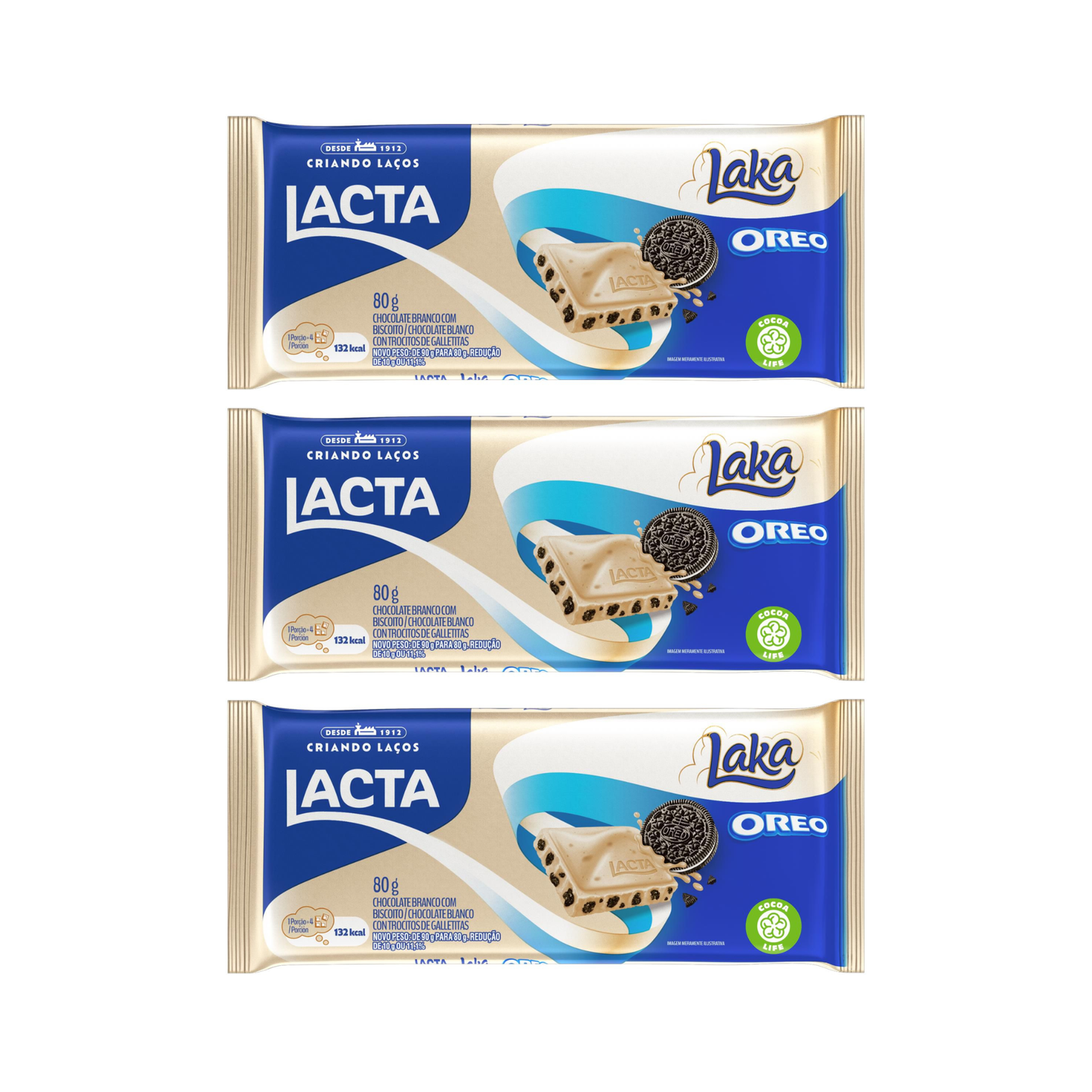 Lacta Oreo Barra de Chocolate (3x80g)