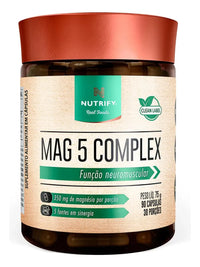 Mag 5 Complex 90 Cápsulas Nutrify 75g (Magnésio)