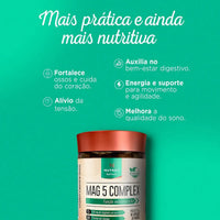 Mag 5 Complex 90 Cápsulas Nutrify 75g (Magnésio)