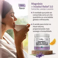 True Magnésio + Inositol Relief 3.0 Sachê - Camomila, Laranja e Lavanda (3x7g)