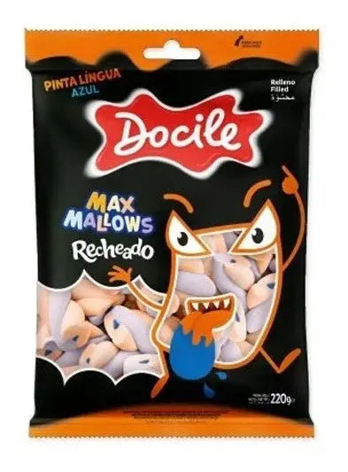 Marshmallow Maxmallows Recheado Twist Pinta Lingua 220g