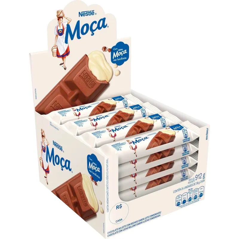 Chocolate Nestle Moça caixa com 24 unid  912G