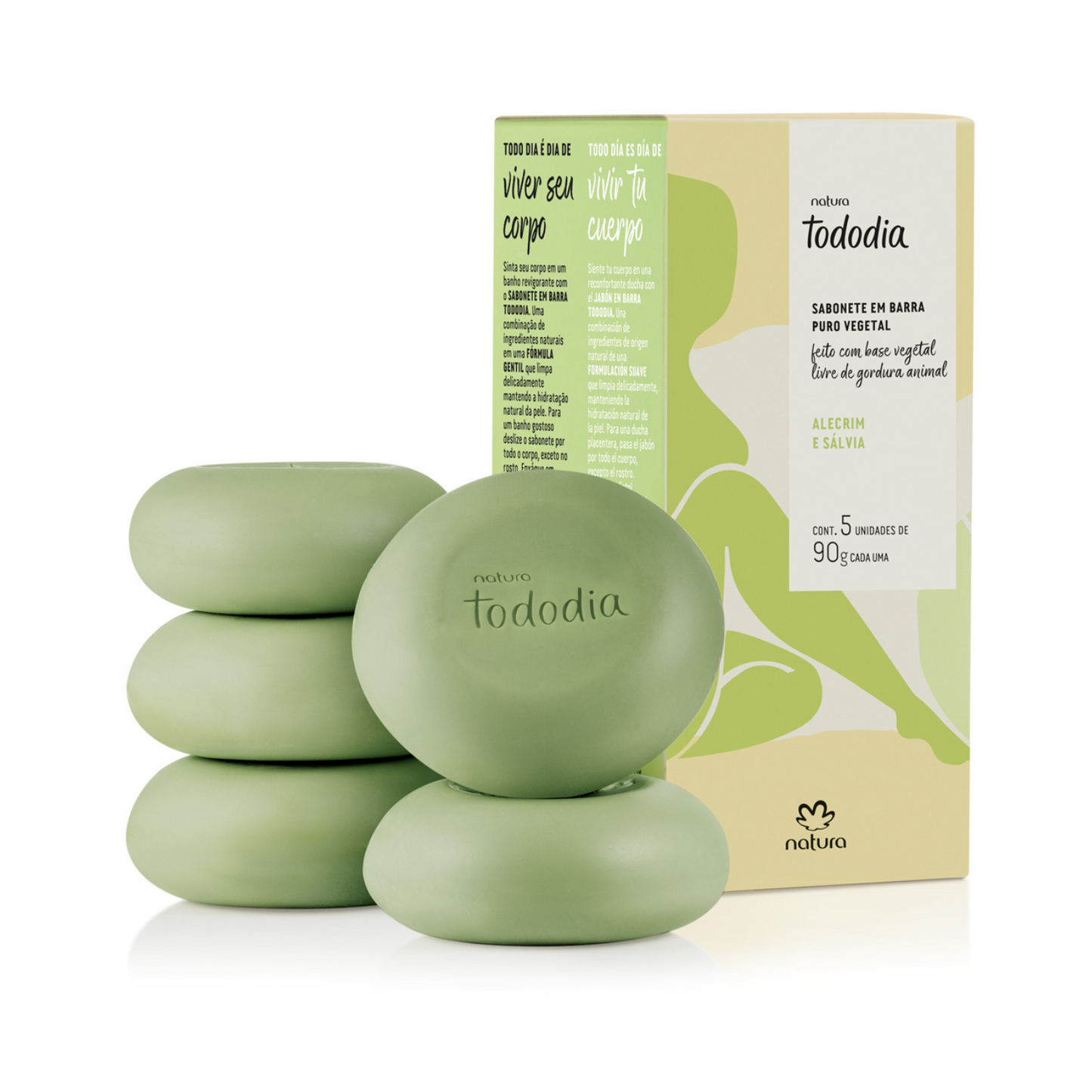 Natura Sabonete em Barra Tododia: Alecrim e Sálvia (475g)