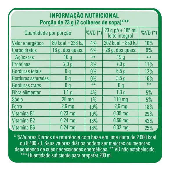 Cereal Infantil Neston Sabor Vitamina De Maçã Banana E Mamão Lata 400g Nestlé