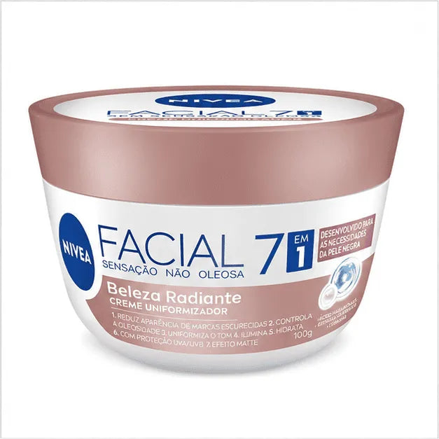 Creme Hidratante Facial 7 Em 1 Beleza Radiante Nivea 100g