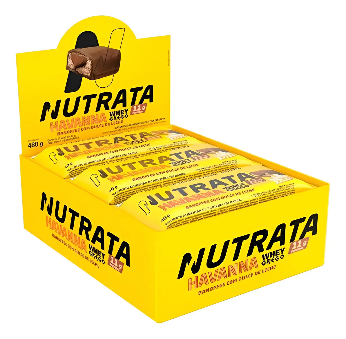 Barra de Proteína Grego Bar Havanna Nutrata 40g 12 unidades