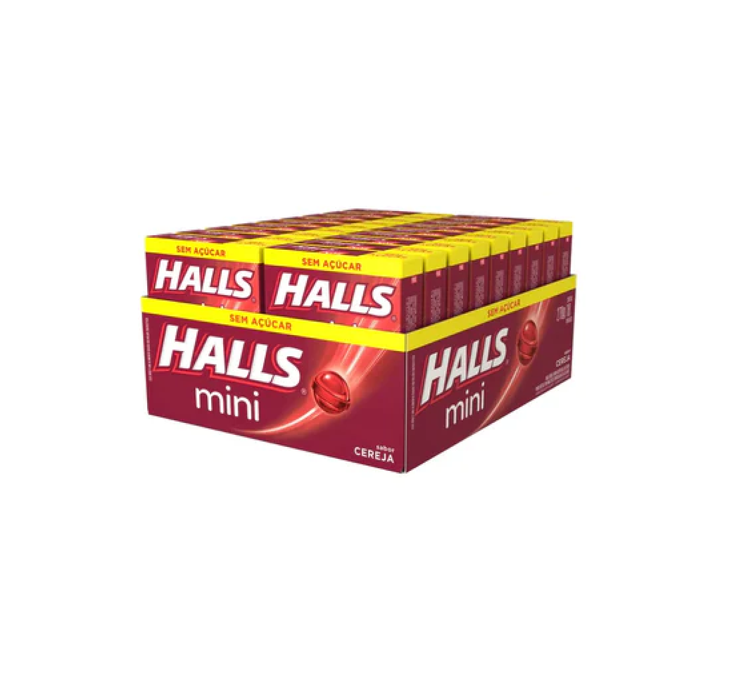 Halls Mini Cherry Flavor 15 Gr. With 18 Units