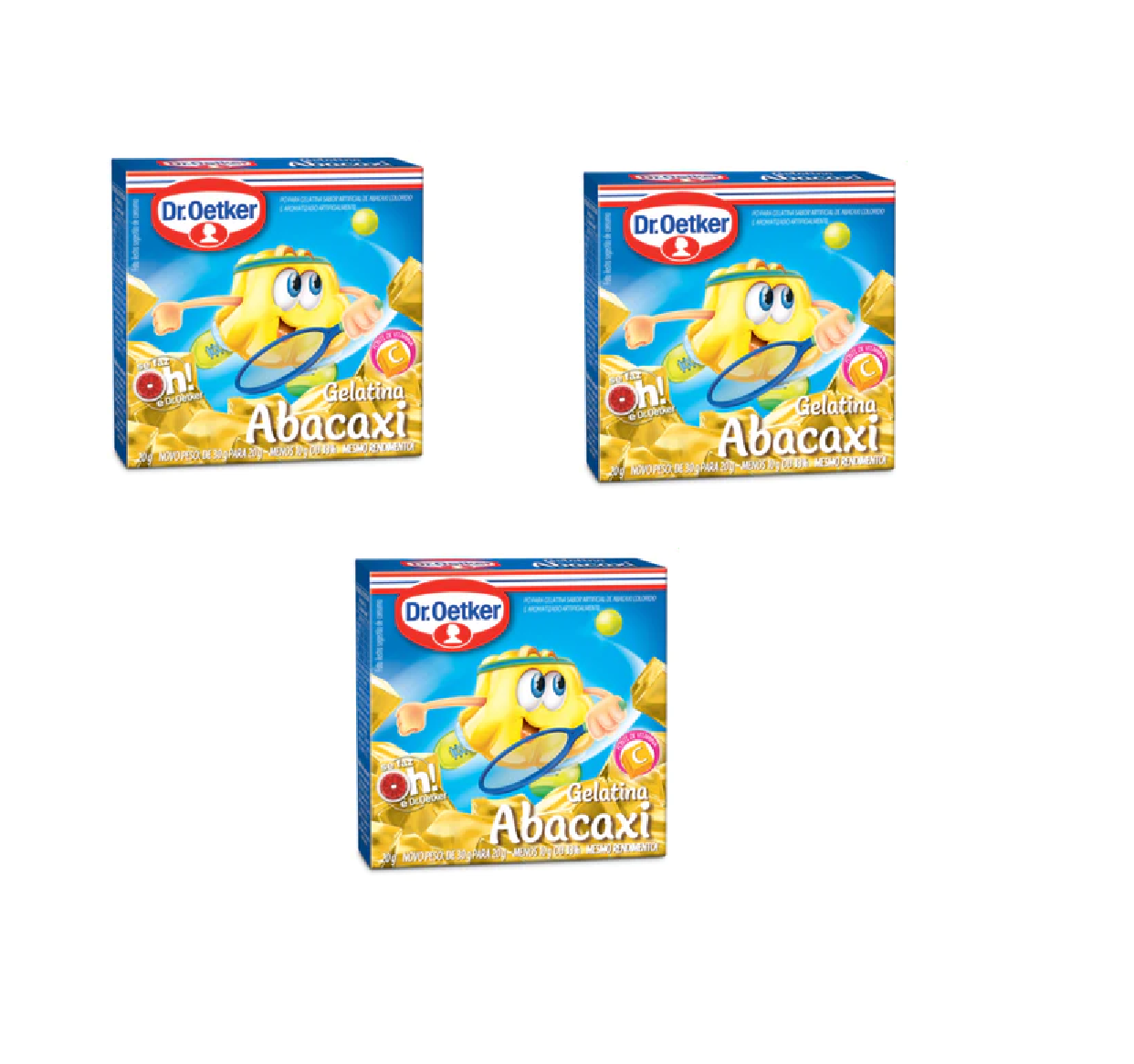 Dr. Oetker Gelatina: Abacaxi (3x20g)
