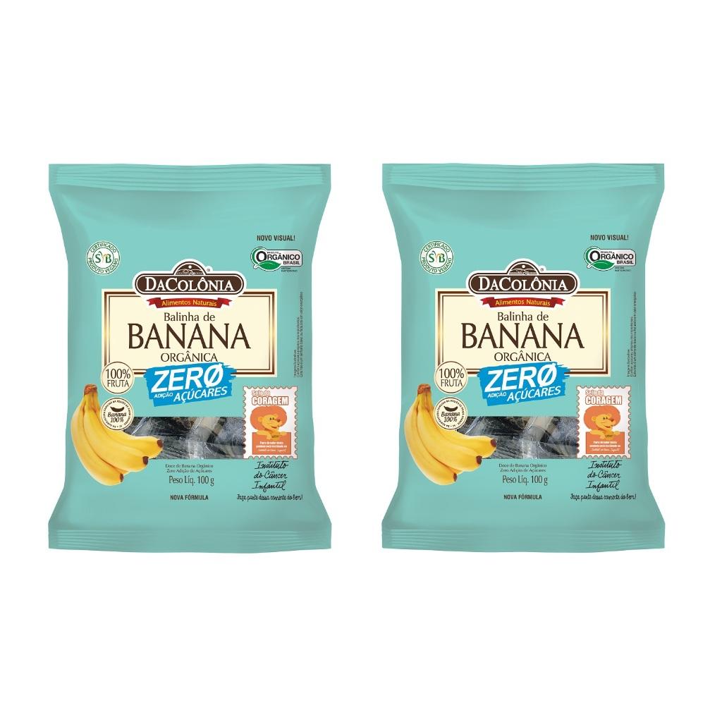 DaColônia Bala de Banana Orgânica Zero Açúcar (2x100g)