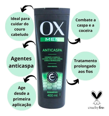 Shampoo OX MEN Anticaspa 400 ML