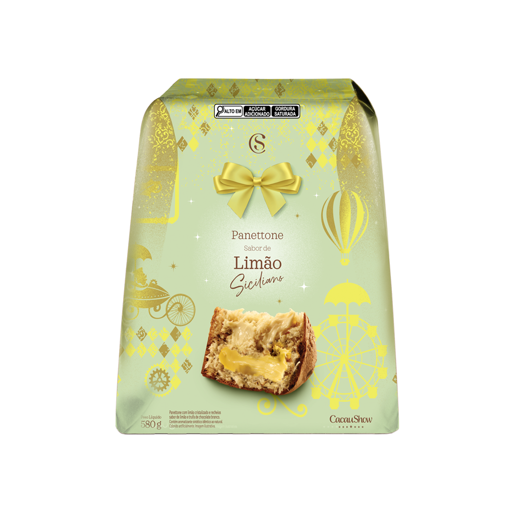 Cacau Show Panetone de Limão Siciliano (580g)