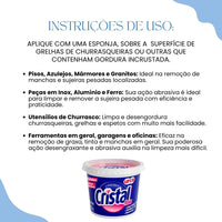 Sabão Em Pasta Cristal Rosa 500g Limpeza Multiuso