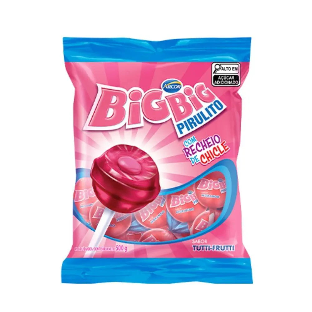 Arcor Big Big Pirulito Chiclete: Tutti Frutti (500g)