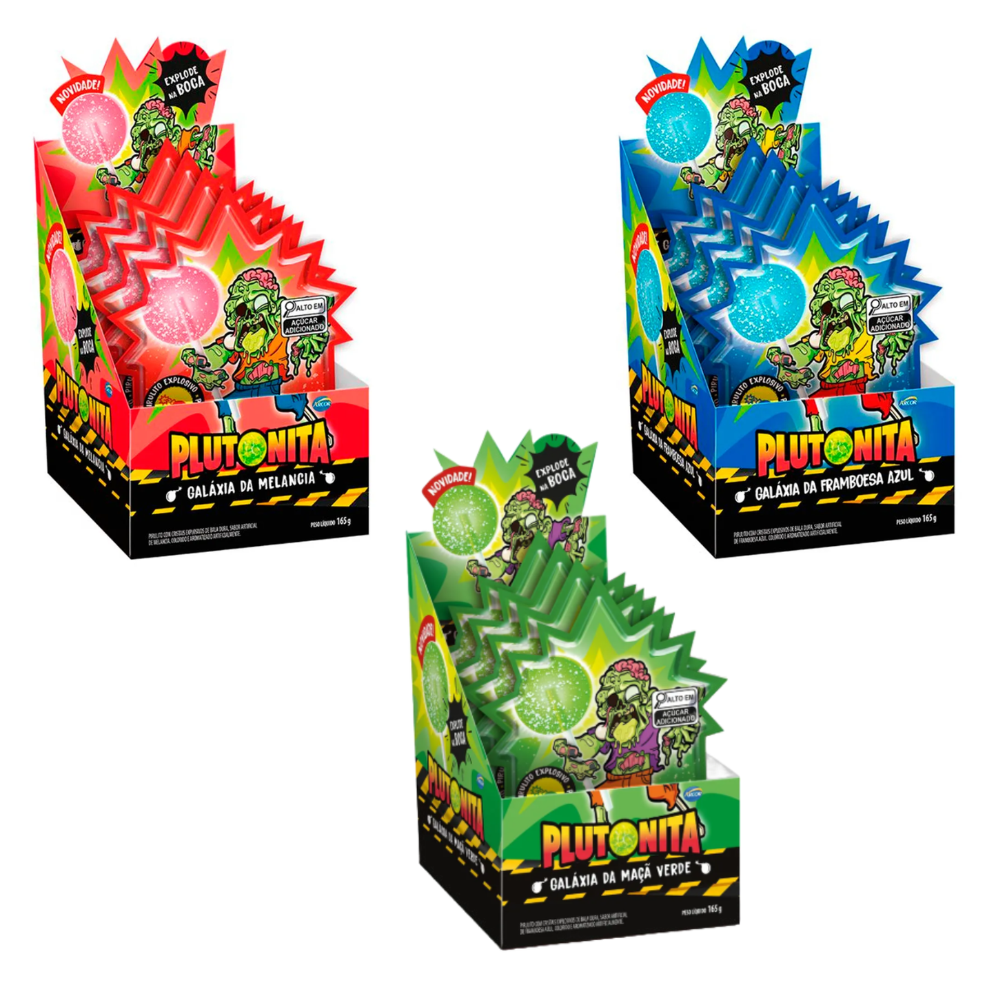 Pirulito Explosivo Plutonita Arcor - 1 Caixa (165g) - Sabor: