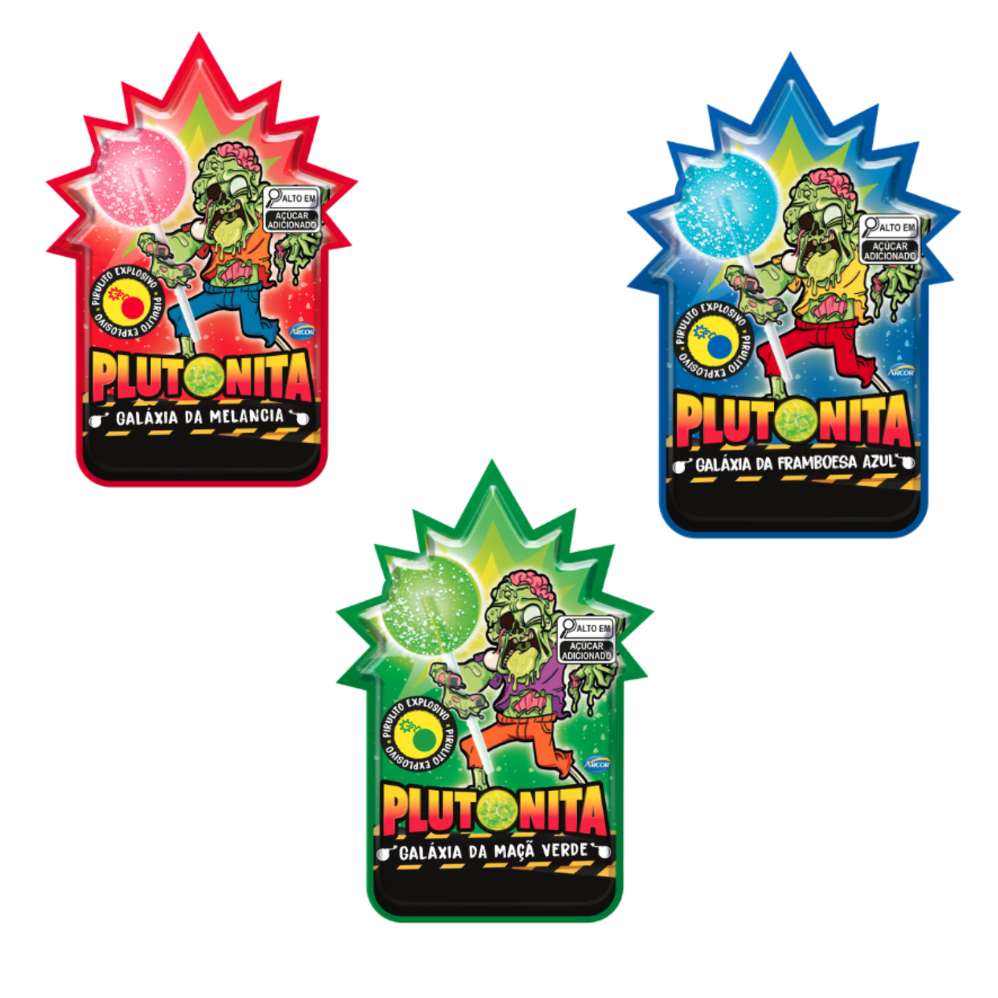 Pirulito Explosivo Plutonita Arcor - 1 Caixa (165g) - Sabor: