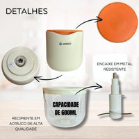 Processador Triturador Alho Mega Power Elétrico Grande (600ml)