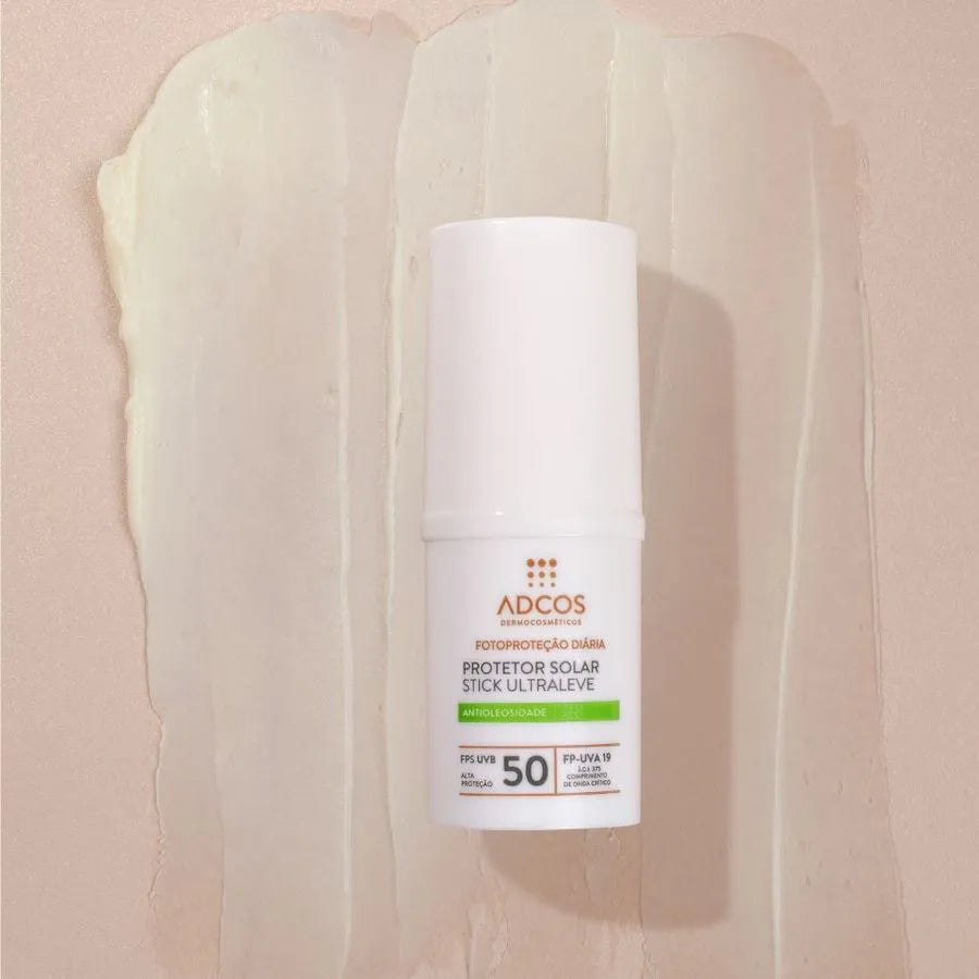 Adcos Protetor Solar Stick Ultraleve FPS 50 - Unidade (15g) - Cores: