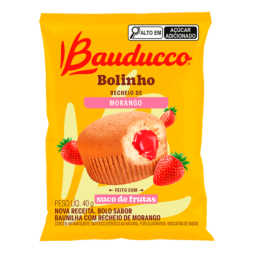 Bauducco Bolinho: Baunilha com Morango (640g)