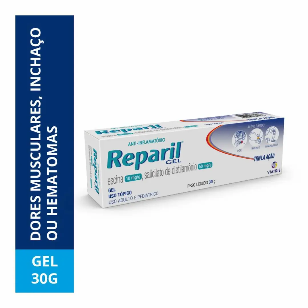 Reparil Gel - Alivia Inchaço, Vermelhidão e Dor Localizados (30g)
