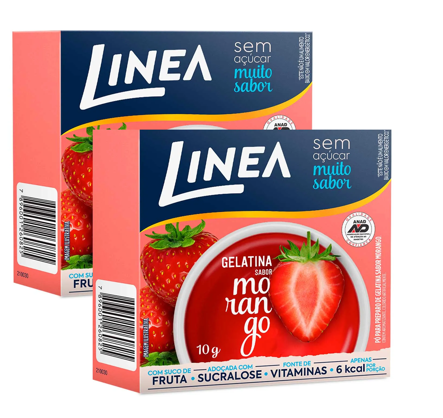 Linea Gelatinas em Pó com Suco de Fruta Sem Açúcar (2x10g) - Sabores: