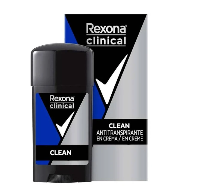Desodorante Antitranspirante Em Creme Rexona Men Clinical Clean Com 58G