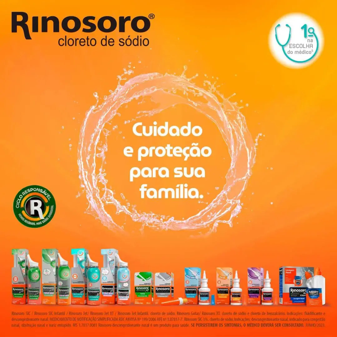 Rinosoro 0,9% Descongestionante Spray e Jet 100ml e 50ml
