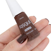 Risqué Esmalte Cremoso: Marrom Chocolight (8ml)