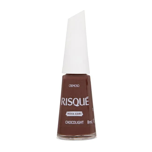Risqué Esmalte Cremoso: Marrom Chocolight (8ml)