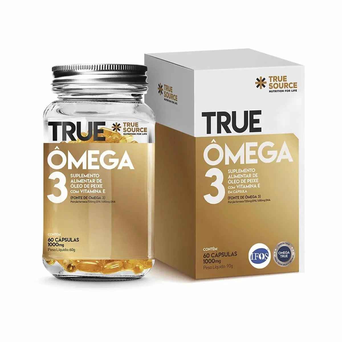 True Ômega 3 com Vitamina e 60 Cápsulas (90g)