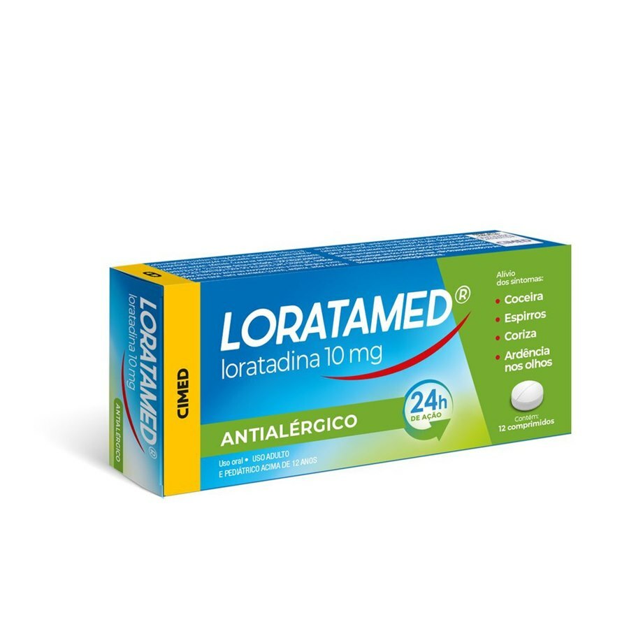 Loratamed Antialérgico Loratadina 10 mg 12 Comprimidos