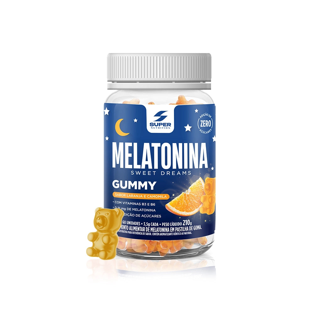 Super Gummy Melatonina Suplemento em Gomas para o Sono - 60 Gummies (210g). [Val.: 11/26]