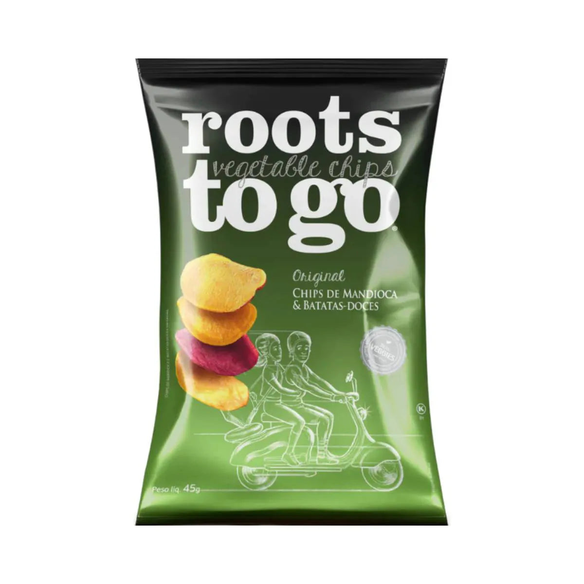 Roots To Go  Chips De Mandioca E Batata-Doce 45g