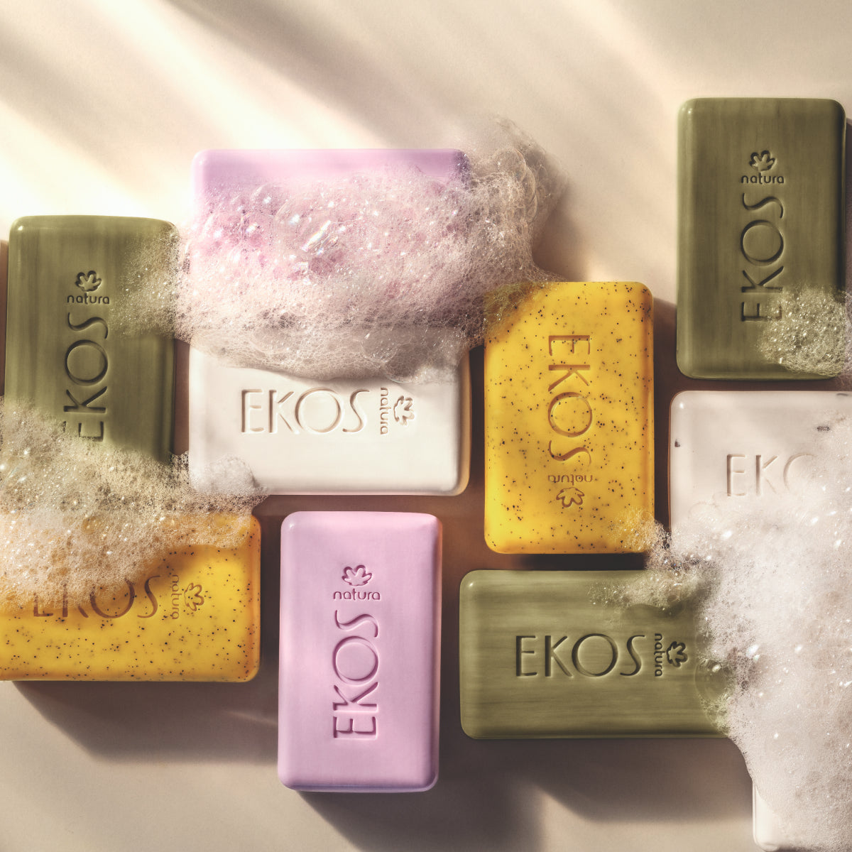 Natura Sabonete Ekos em Barra: Açaí ,Maracujá, Andiroba, Castanha (4x100g)