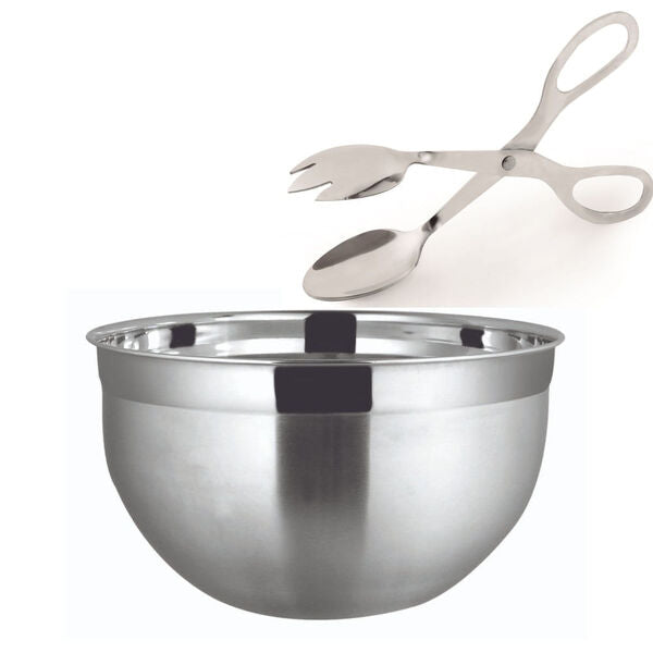 Saladeira Inox 7,4 Litros Pegador Tesoura Modelo Americano
