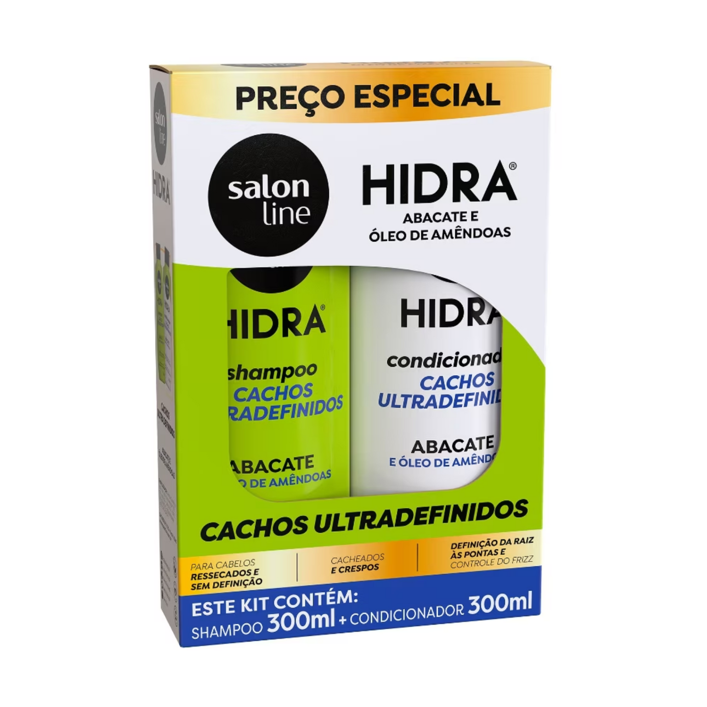 Salon Line Kit Cachos Ultra Definidos: Hidra Abacate - Shampoo + Condicionador (300ml)