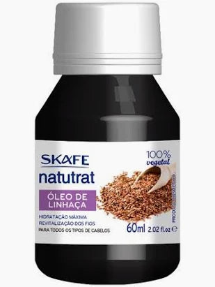 Óleo De Linhaça 100% Vegetal Skafe Natutrat (60ml)