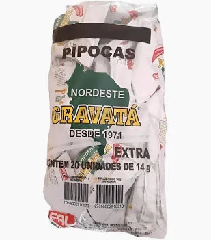 Pipoca Gravatá Nordestina Salgada Fardo C/20 Unidades De 14g